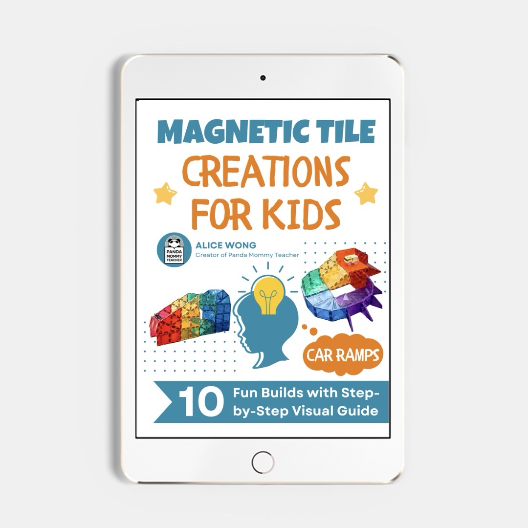 Magnetic Tile Creations for Kids - Car Ramps (eBook) - Panda Mommy Teacher